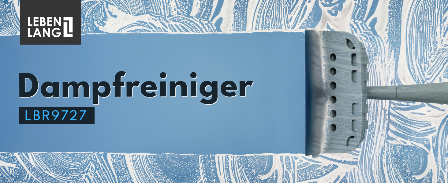 Електричний пароочисник LEBENLANG - 3,5 Bar, 1000W, 12 аксесуарів | Для дому, ванної кімнати, авто та вікон