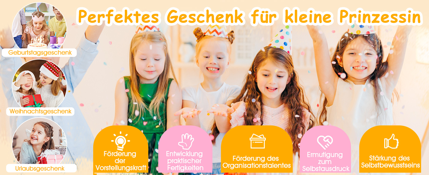 Дитячий столик для макіяжу 2 в 1 з підсвіткою та дзеркалом, COSTWAY, для дівчаток (білий)