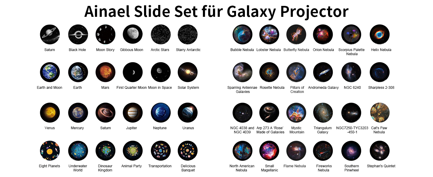 Проєктор зоряного неба Sternenhimmel: Галактика, планетарій, нічник для дітей та дорослих - чорний