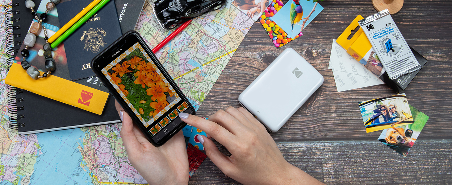 Фотодрук KODAK Step: Бездротовий мобільний принтер ZINK з безкоштовним додатком KODAK (білий)