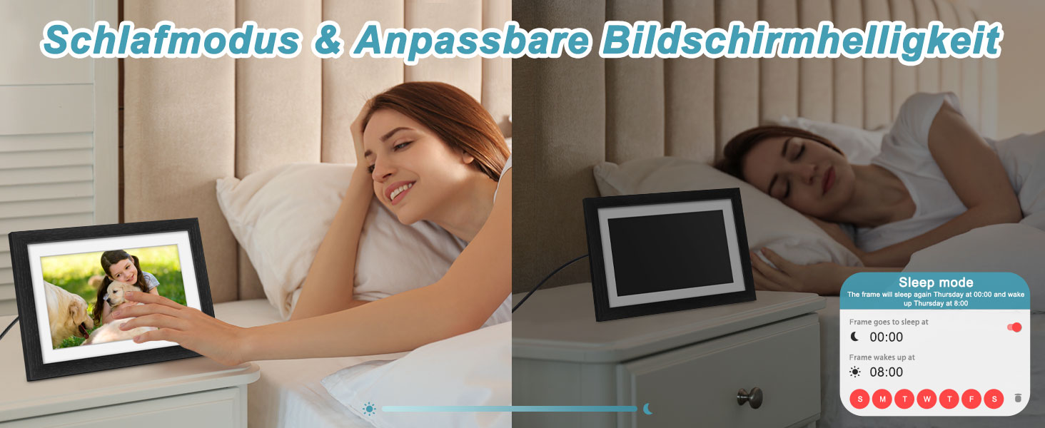 Цифровий рамка для фотографій з дерева, Wi-Fi, 32GB, 10.1 дюйма, IPS сенсорний екран, Frameo APP, подарунок, дуб (чорний дуб)