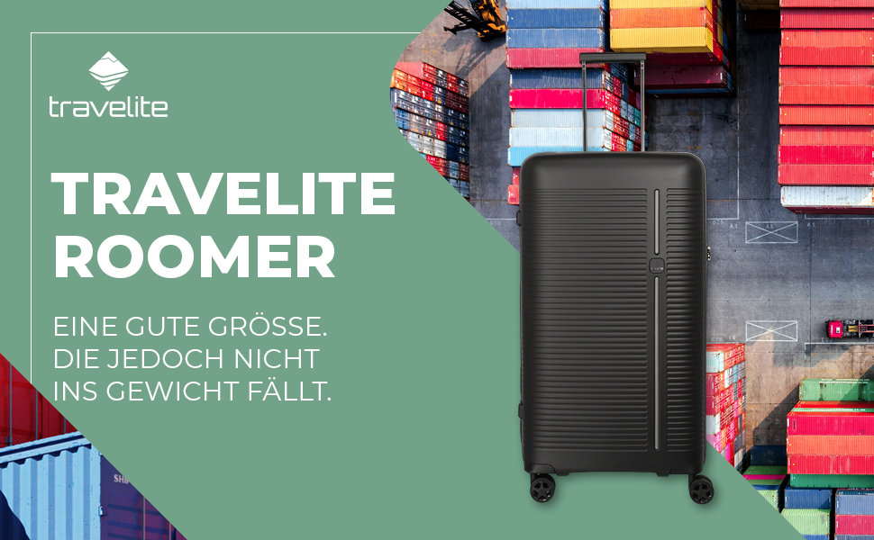 Набір валіз Travelite Roomer: 2 шт. (L/M), чорний, з TSA замком, розширювані