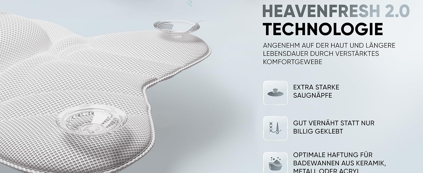 Преміум подушка для ванни XXL рожева | Додаткові подушки для шиї та плечей | Швидковисихаюча, пральна подушка для ванни з 4 великими присосками | Подушка для ванни рожева (XX-Large, Білий)