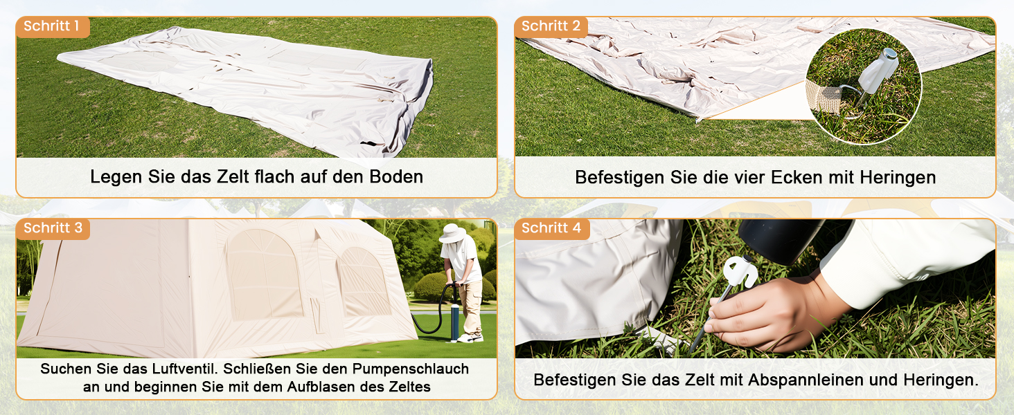 Надувний намет для кемпінгу Oxford 10 осіб - Водонепроникний, Air Glamping намет для відпочинку на природі