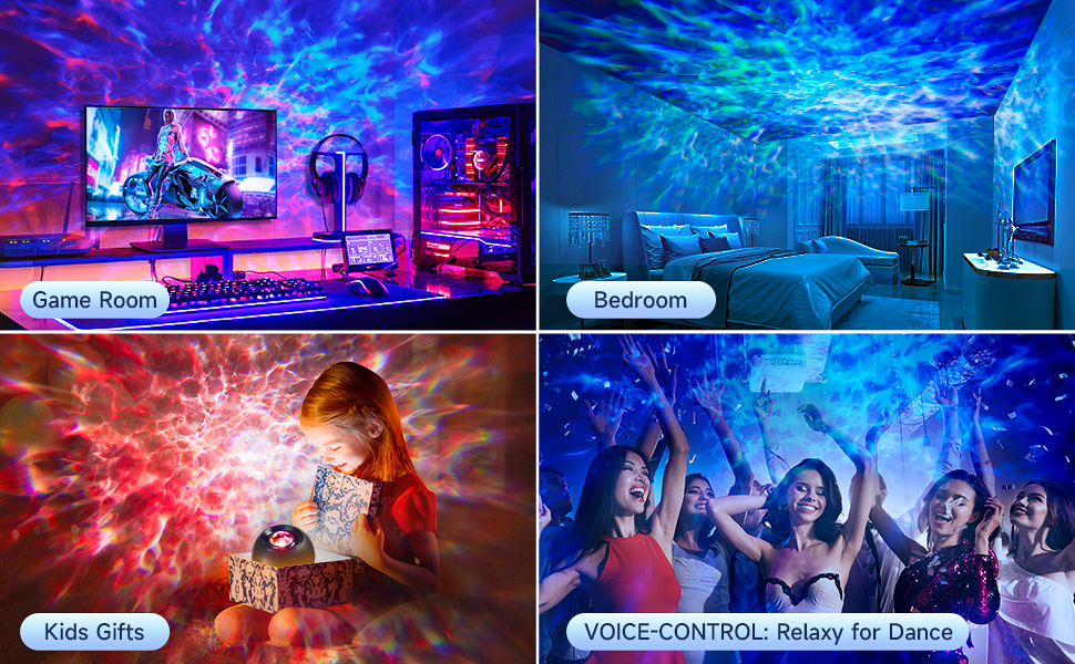 Проектор зоряного неба Sternenhimmel з Bluetooth, нічник для дітей та дорослих, 300 режимів, градієнтне освітлення (Сірий)