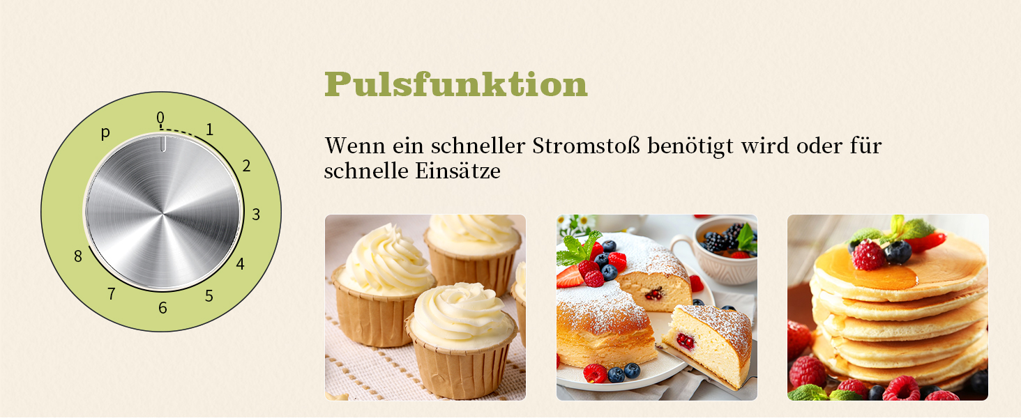 Кухонна машина Zuccie з тихою роботою, місткістю 5л, з нержавіючою чашею, 3 насадки, сплітц-захист, скребок для тіста та роздільник яєць, 8+ швидкостей.