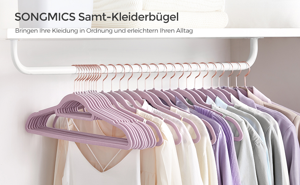 Набір вішалок SONGMICS 20 шт. з оксамитовим покриттям, для одягу, краваток, рушників, 360° обертання, срібно-світло-зелені