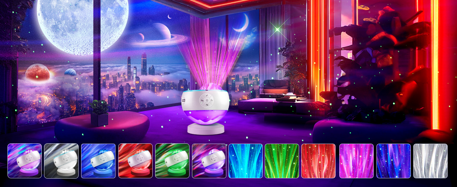 Проєктор зоряного неба Sternenhimmel з Bluetooth, нічник для дітей та дорослих, 300 режимів, білий колір, декор кімнати