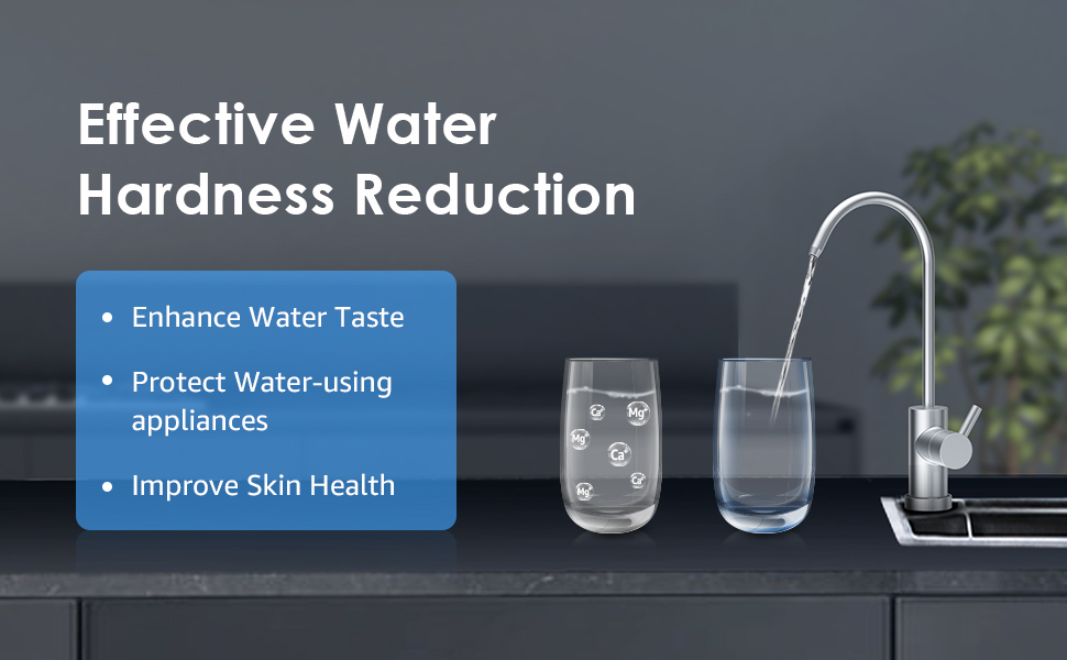 Waterdrop G2P600 Система фільтрації води зворотного осмосу, 8000 літрів, очищення 2:1, без баку, пом'якшувач води RO під мийку