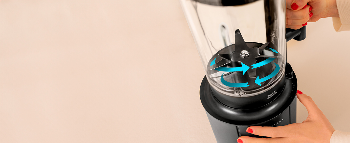 Стаціонарний блендер Cecotec Grand Katana 2700MAX Total Destroy Screen - 2700W, цифровий дисплей, 1,8 л, чорний