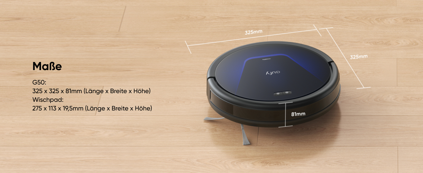 Робот-пилосос EUFY G50, всмоктування 4000 Па, динамічна навігація, дизайн 85 мм, професійний гребінець для розплутування, ідеально підходить для шерсті домашніх тварин