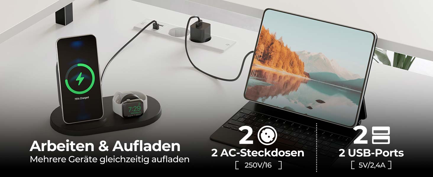 Ігровий стіл Rolanstar L-подібної форми з LED-підсвічуванням та розеткою, 137 x 108 см, комп'ютерний стіл з підставкою для монітора та місцем для зберігання, реверсивний кутовий стіл для офісу, домашнього офісу (Білий)