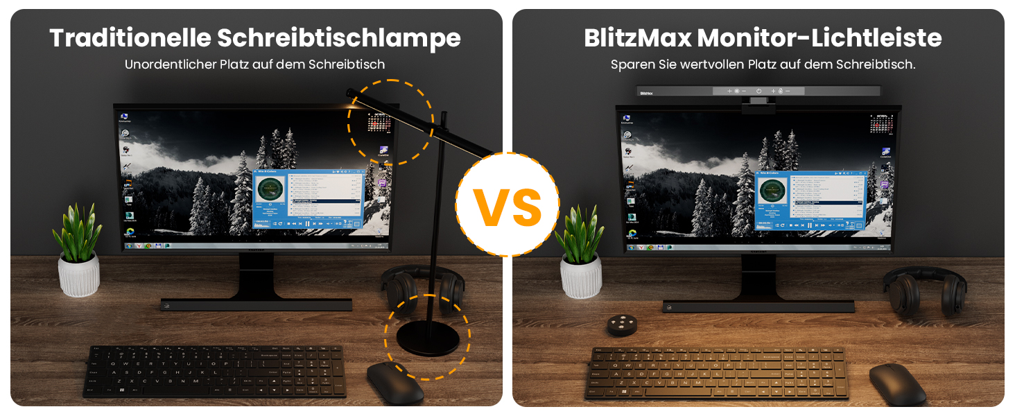 Моніторна лампа з пультом дистанційного керування, захист очей, регулювання яскравості та колірної температури, USB-лампа для монітора, ігровий офіс, дім