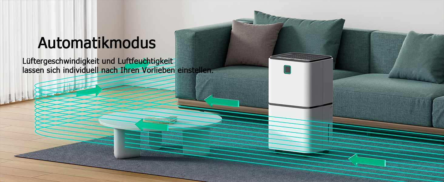 Електричний осушувач повітря 12л/24г з сенсорним керуванням, 3-кольоровим дисплеєм та таймером, для дому та швидкого сушіння білизни, ванної кімнати, підвалу, білий