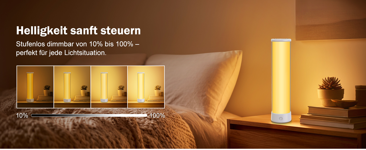 LED-лампа на тумбочку бездротова з пультом/APP, регулювання яскравості, RGBICWW, 2700-6500K, для спальні, вітальні, кемпінгу