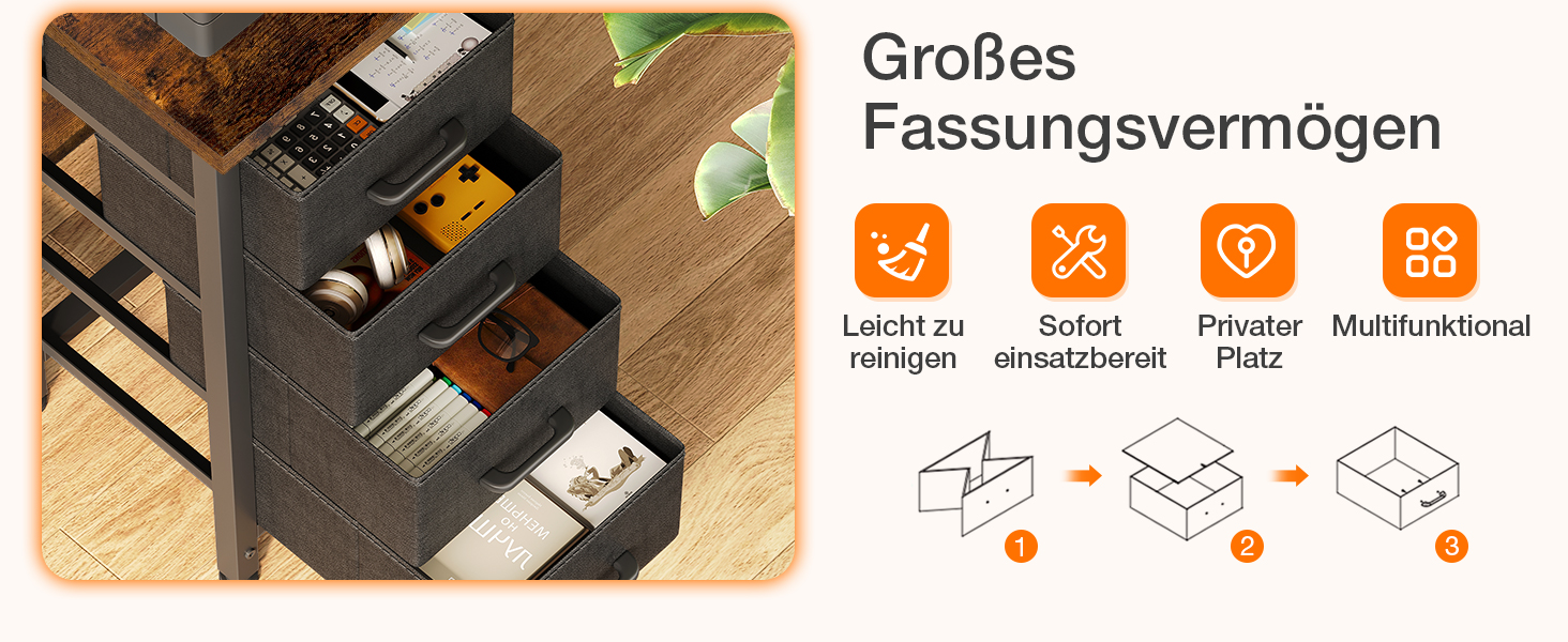 Комп'ютерний стіл кутовий Coleshome 120x70 см з 4 висувними ящиками, для офісу, кабінету, спальні, вінтажний коричневий