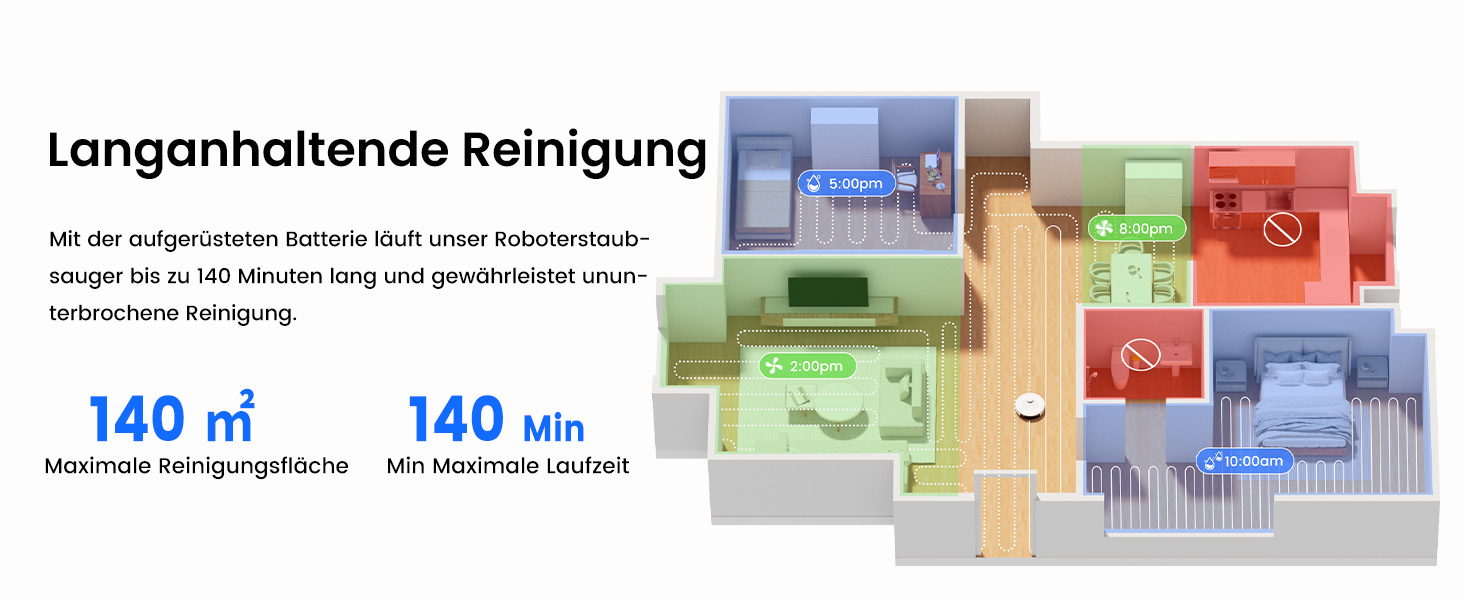 Робот-пилосос LEFANT M2Plus з функцією миття підлоги, 6000Pa, станція самостійної очистки, LiDAR-навігація, ідеальний для видалення шерсті тварин