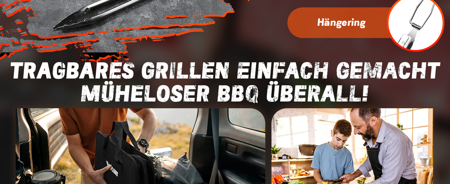 Набір гриля PURPLEBIRD 31 предмет: преміум аксесуари для барбекю з нержавіючої сталі для чоловіків та жінок, з сумкою, килимком для гриля, для саду, кемпінгу та дня народження