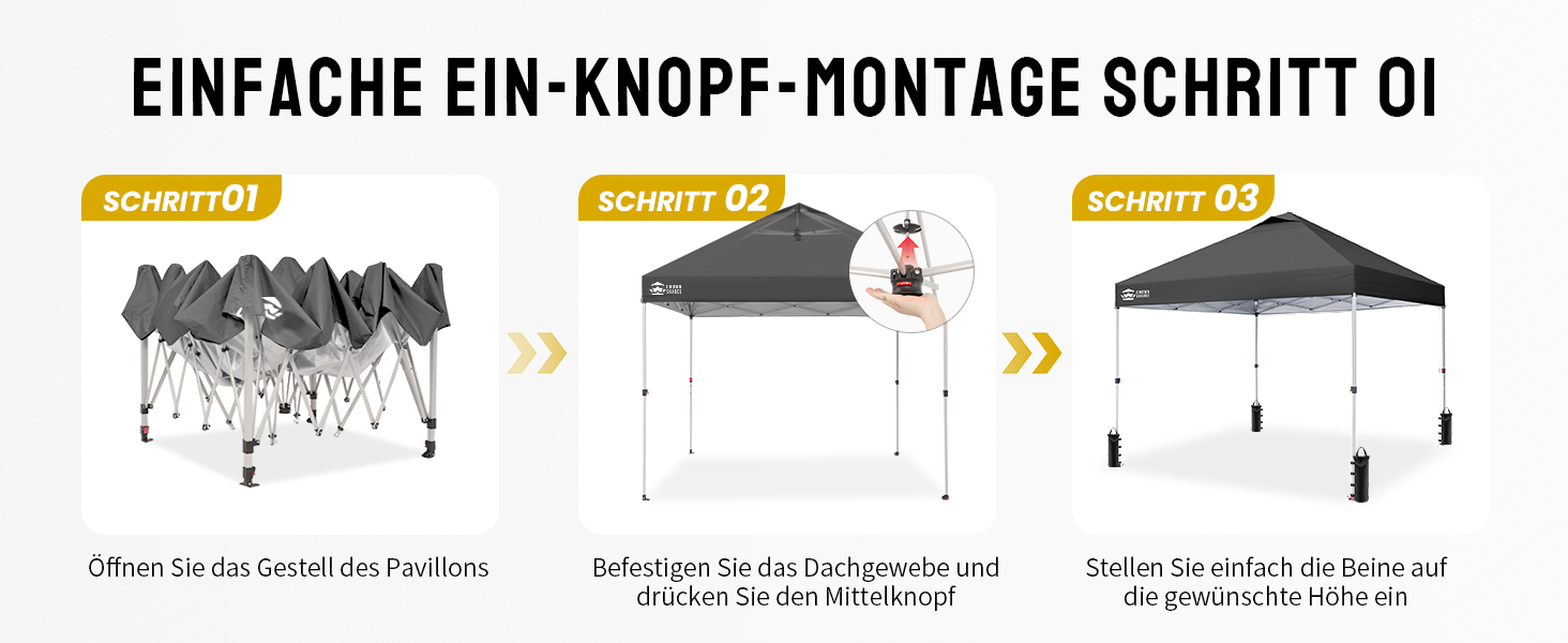 Павільйон CROWN SHADES 3x3: Водостійкий, стабільний, зимостійкий, захист від сонця UV 50+, для кемпінгу, саду та відпочинку. Сірий в клітинку.