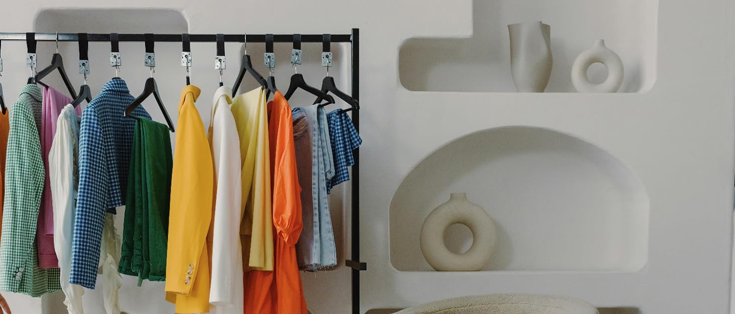 Стойка для одягу GIANTEX з підставкою для парасольки, дерев'яна, 12 гачків, для прихожей/вітальні (чорна)