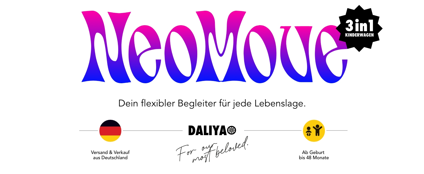 Коляска 3в1 NEOMOVE від Dalia® | Легка алюмінієва рама | Коляска для міста та бездоріжжя | Великий кошик | Золотисто-бежевий колір