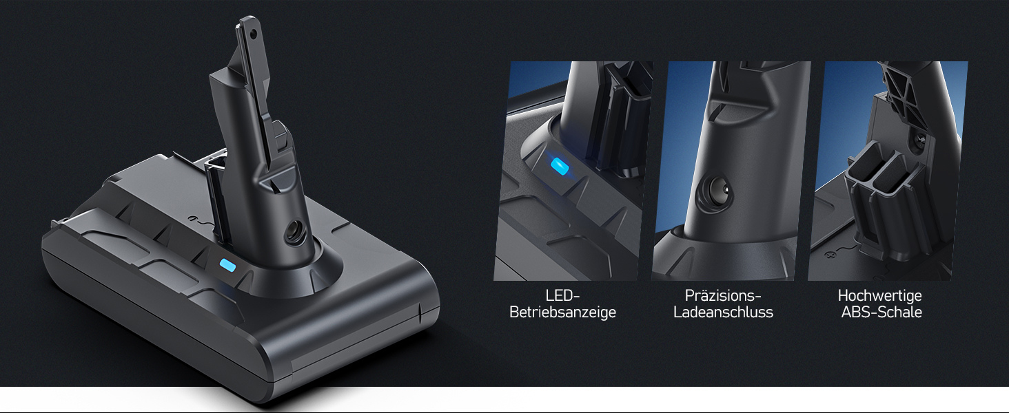 Акумулятор Keenstone V8 8000mAh для пилососа Dyson SV10 V8 (Absolute, Animal, Motorhead, Fluffy) + 3 фільтри