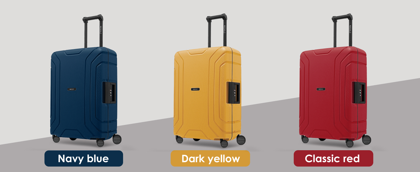 Набір валіз REDOLZ Hartschalen 3-х частинний (Dark Yellow) з TSA-замком | З міцного поліпропілену | 3-х точковий замок | 4 колеса