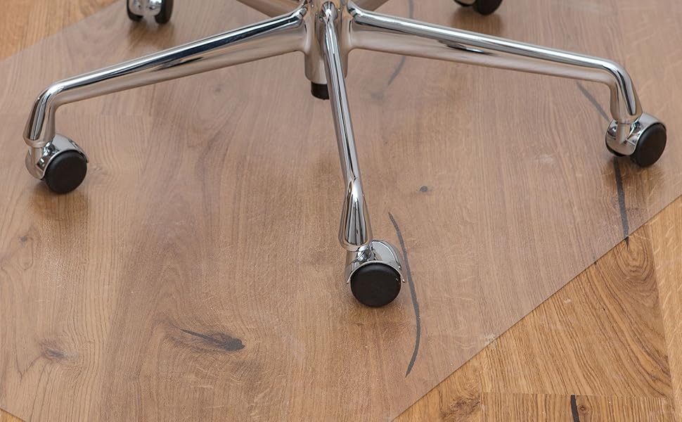 Захисна килимок Kaiser Bodenschutzmatte, 115x135 см - прозора підкладка під стіл/стілець - антиковзаюча - для офісу та дому