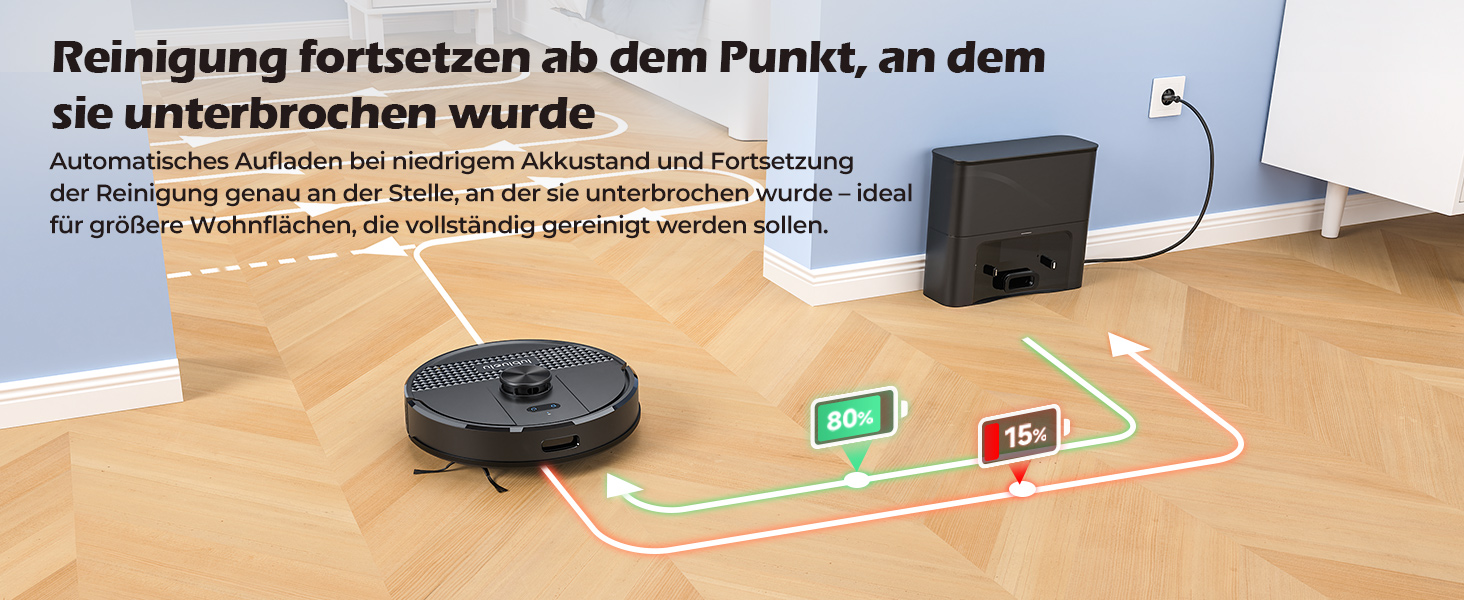 Робот-пилосос Lubluelu SL68 Plus 3-в-1 з функцією миття, 4500Pa, лазерна навігація, керування через додаток, 24 зони заборони для шерсті тварин, килим