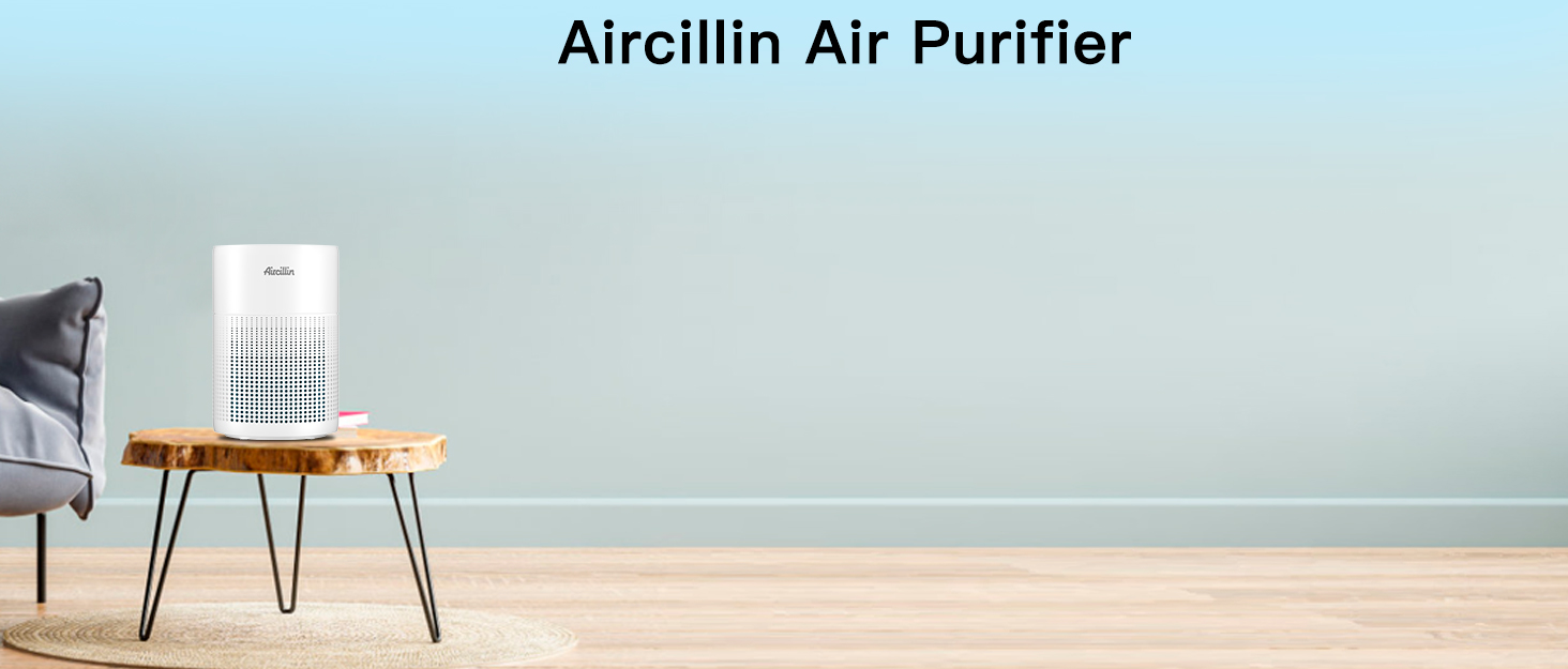 Очищувач повітря Aircillin для алергіків з HEPA-фільтром 4-в-1, 6Вт — від пилу, пилку, шерсті тварин та запахів, з таймером, безшумний (23дБ) для спальні