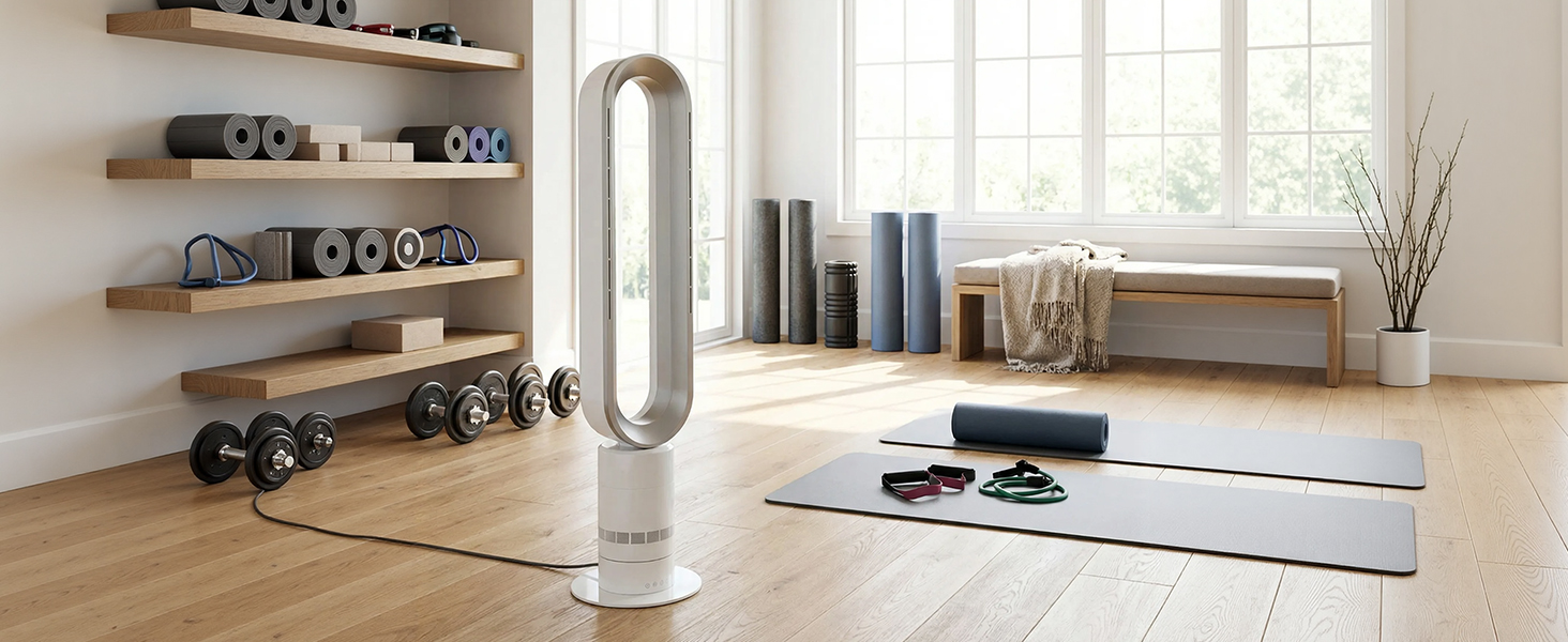 Безлопатевий вентилятор LIFERUN Tower Fan з пультом, 10 швидкостей, 71° поворот, таймер 9 год, тихий вентилятор для офісу/спальні, захист від дітей, LED-дисплей