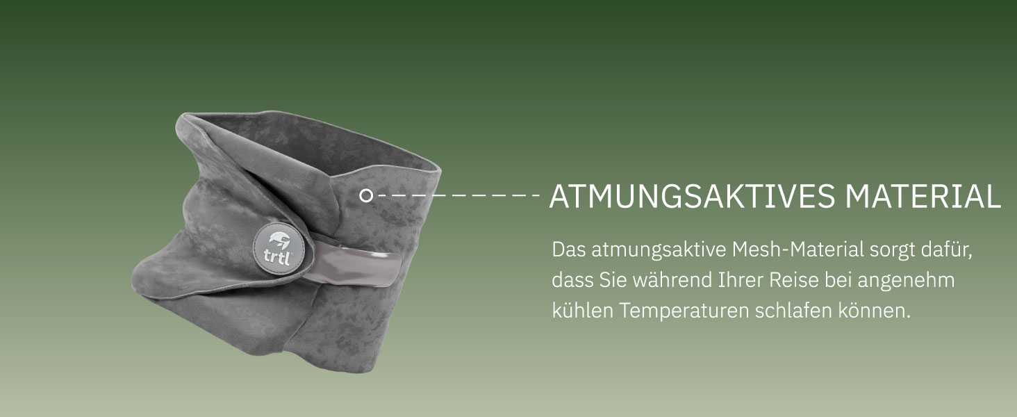 Дорожня подушка trtl сіра Подушка для шиї для літака та автомобіля Ергономічна подушка для подорожей Унікальна система підтримки Сірі дорослі, які можна прати в пральній машині