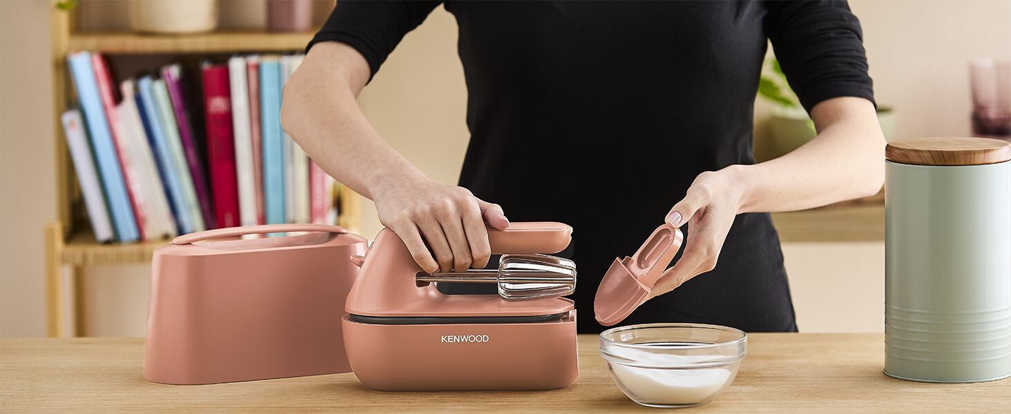 Міксер Kenwood QuickMix Go HMP40.000RD, ручний, 350W, червоний, з набором аксесуарів