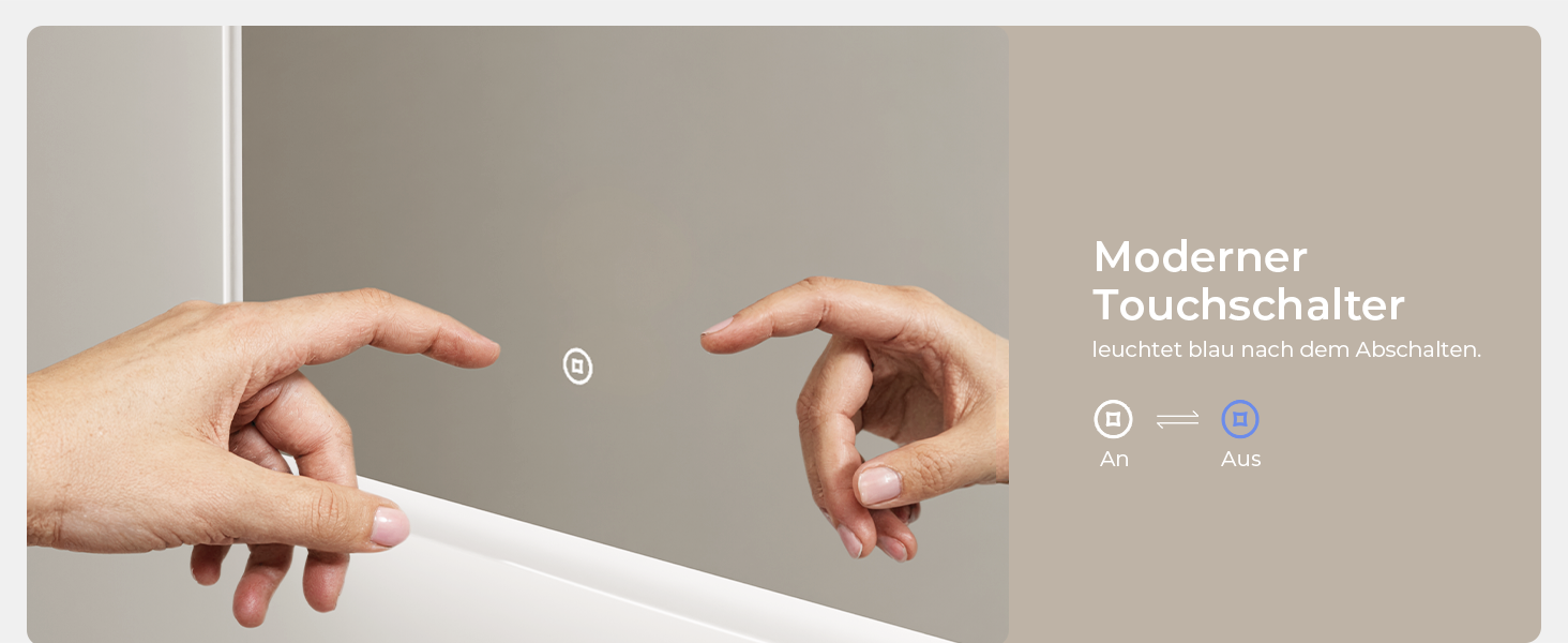 Дзеркало для ванної кімнати S'AFIELINA з підсвічуванням 60x120 см, 3x збільшення, сенсорне керування, IP44, 6500K, холодний білий світ