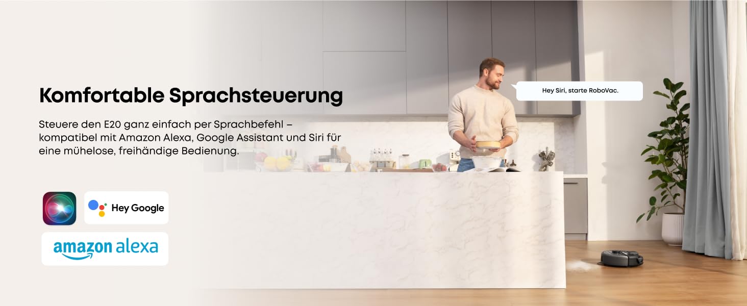 Робот-пилосос eufy HydroJet з функцією миття, 20000Pa, Turbo-сила всмоктування, щітки DuroSpiral, CornerRover для кутів, станція All-in-One, для тварин та дітей (E20)