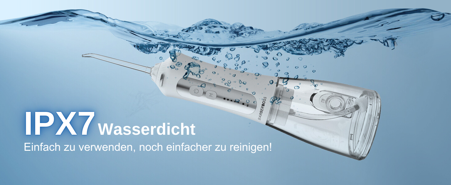 Електрична ірigator для порожнини рота BarberBoss QR-7024 (білий) - 5 насадок, різні режими очищення