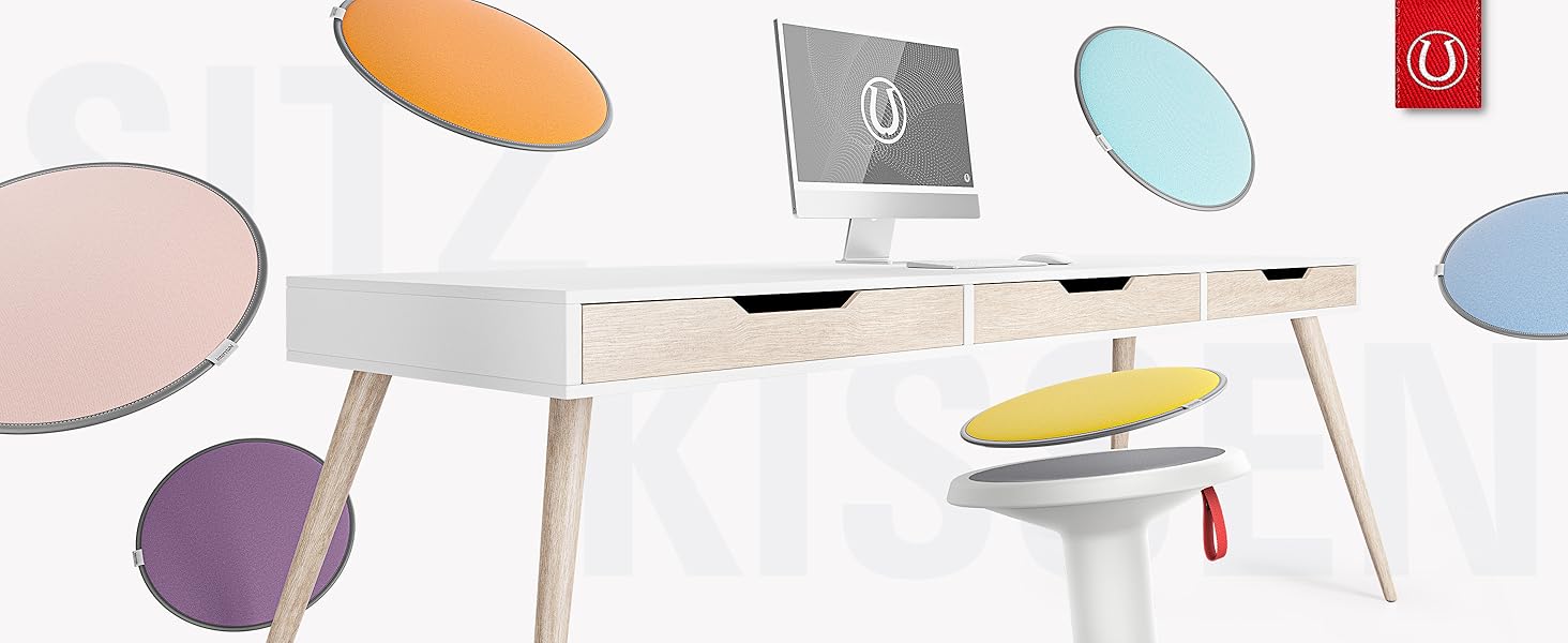 Ергономічний пуф Interstuhl UPis1 зі знімним ефектом гойдання, регульована висота, неслизьке дно та захист від перекидання - офісний пуф