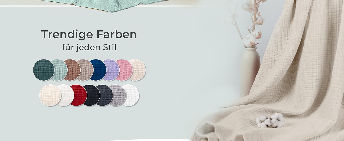 Плед LAYNENBURG Premium з мусліну, 150x200 см, 100% бавовна. Легкий літній плед, ковдра, накидка на ліжко/диван (Taupe)