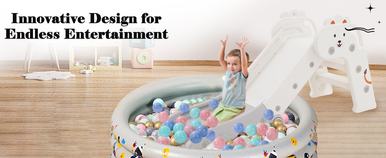 Дитяча гірка складана з підлокітниками сіра для дому та вулиці