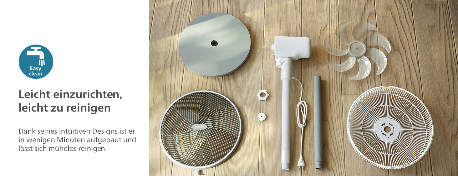 Вентилятор підлоговий Philips Series 5000 CX5535/11 з пультом, таймером, 3 швидкості, 40 Вт, білий