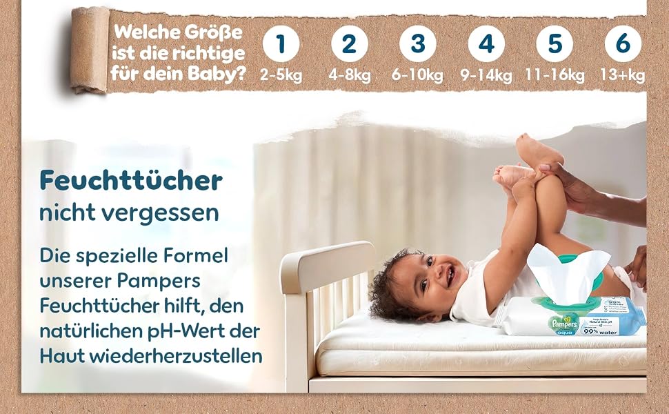 Дитячі підгузки Pampers Harmonie розмір 1 (2-5 кг), гіпоалергенні, на рослинній основі, 180 шт.