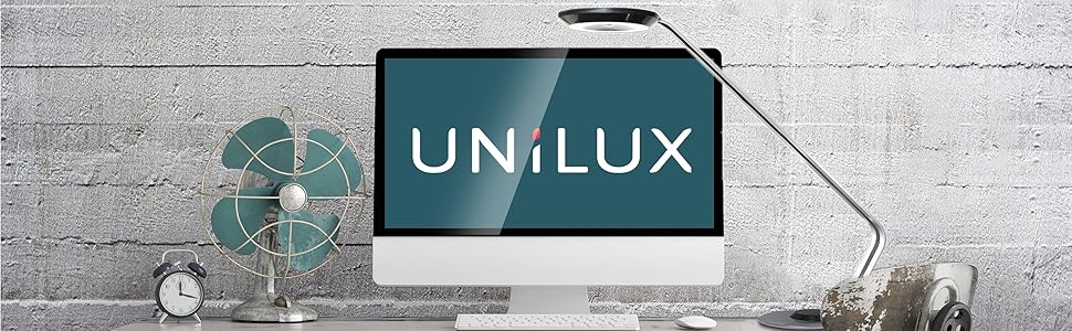 Настільна лампа Unilux Success LED, E27, чорна, з підставкою та затискачем для столу