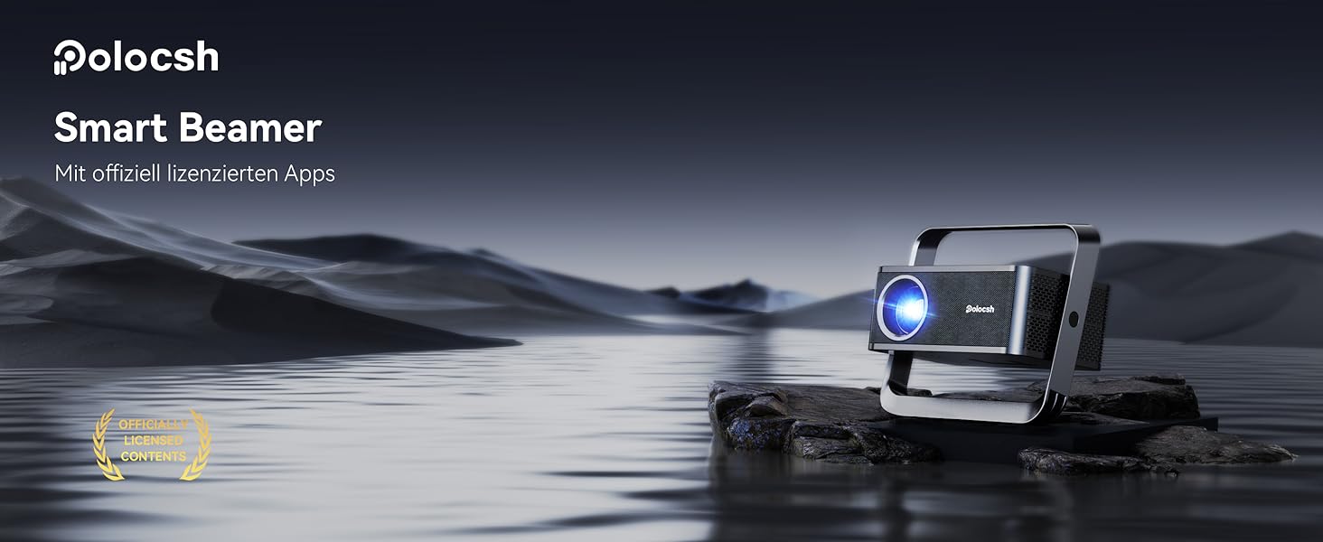 Проектор Beamer 4K з підтримкою 1500 ANSI, 1080P FHD, Smart, автоматичною корекцією трапеції, електричним фокусом, WiFi 6, Bluetooth для домашнього кінотеатру та на відкритому повітрі (сталево-сірий)