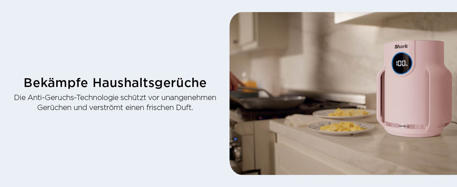 Повітряний фільтр Shark NeverChange HP150EU: для кімнат до 60 м², HEPA-фільтр на 5 років, уловлює 99,97% алергенів, авто-режим, тиха робота, LED-дисплей, білий