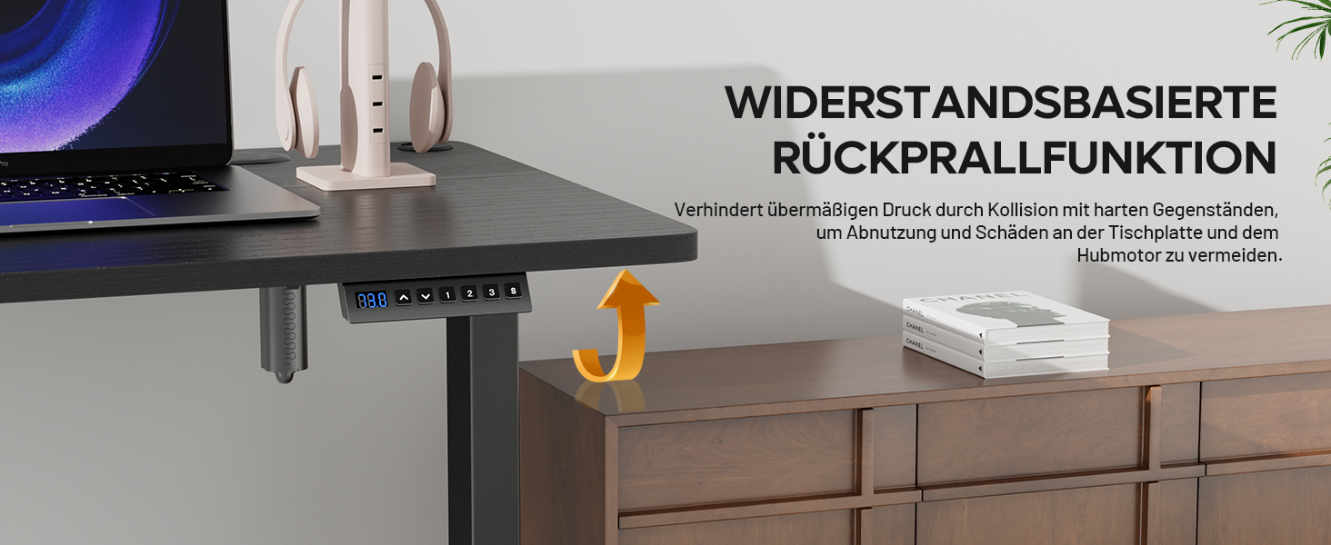 Регульований стіл з підняттям USB-портами та розеткою, 100 x 60 см. Електричний стіл, комп'ютерний стіл з пам'яттю 3-ох функцій, білий колір (чорний, 100 x 60 см)