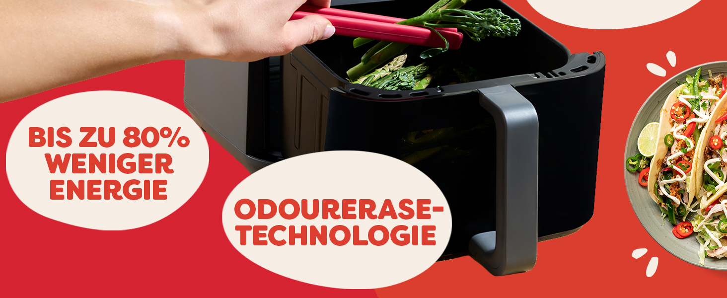 Фритюрниця готує повітрям Instant Pot Vortex Compact Trüffel Grau 5 л з антипригарним покриттям, 4-в-1: смаження, сушка, випікання, підігрів, сімейний розмір