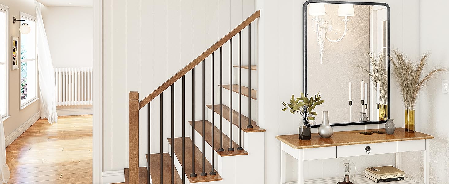 Дзеркало на стіну 60x90 см, чорне - для ванної кімнати, вітальні, спальні, прихожої