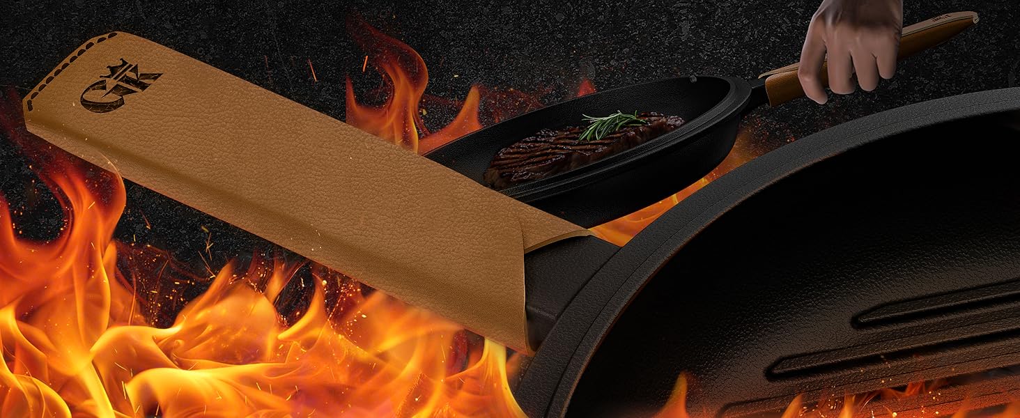 Нідерландський горщик 2в1 з чавуну 4.8л & сковорода з чавуну 1.8л - Набір нідерландського горщика з подвійною функцією - з кулінарною книгою та аксесуарами для барбекю, кемпінгу та кухні - 30 років гарантії (2в1 сковорода)