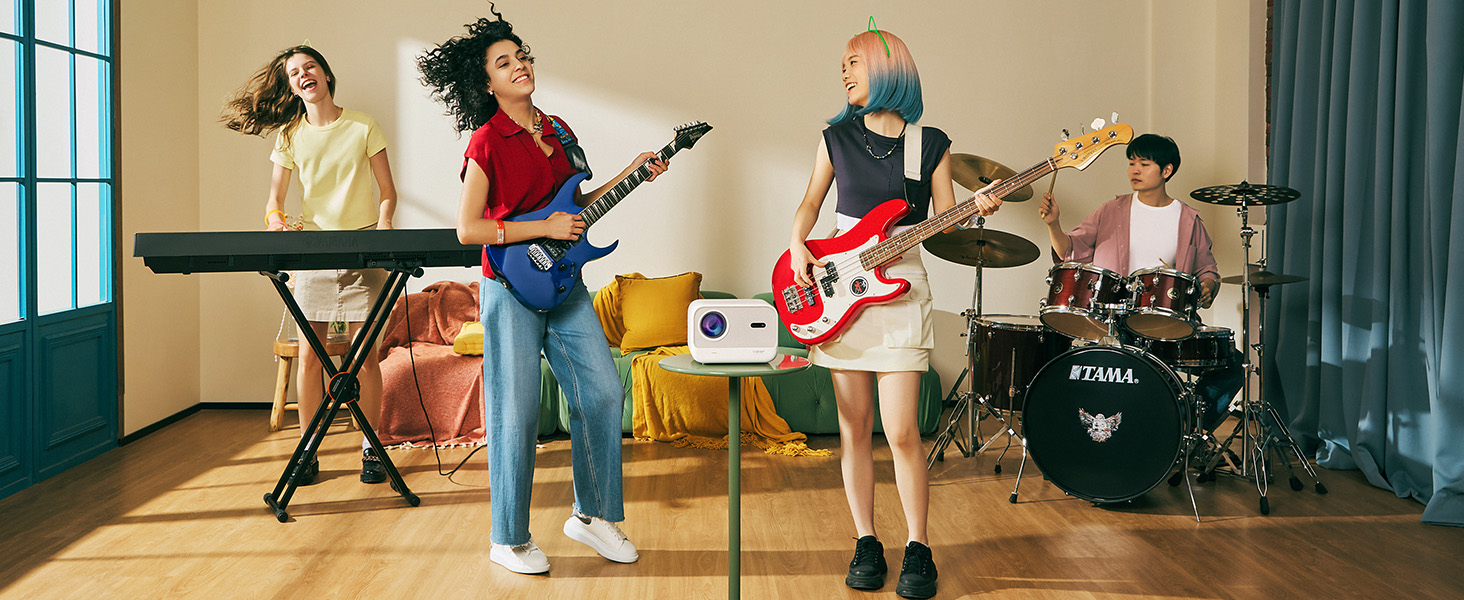 Проектор Yaber L2s: 1080p Full HD, WiFi 6, Bluetooth 5.1, Автофокус, для Дому та Кімнати, сумісний з ТВ приставками