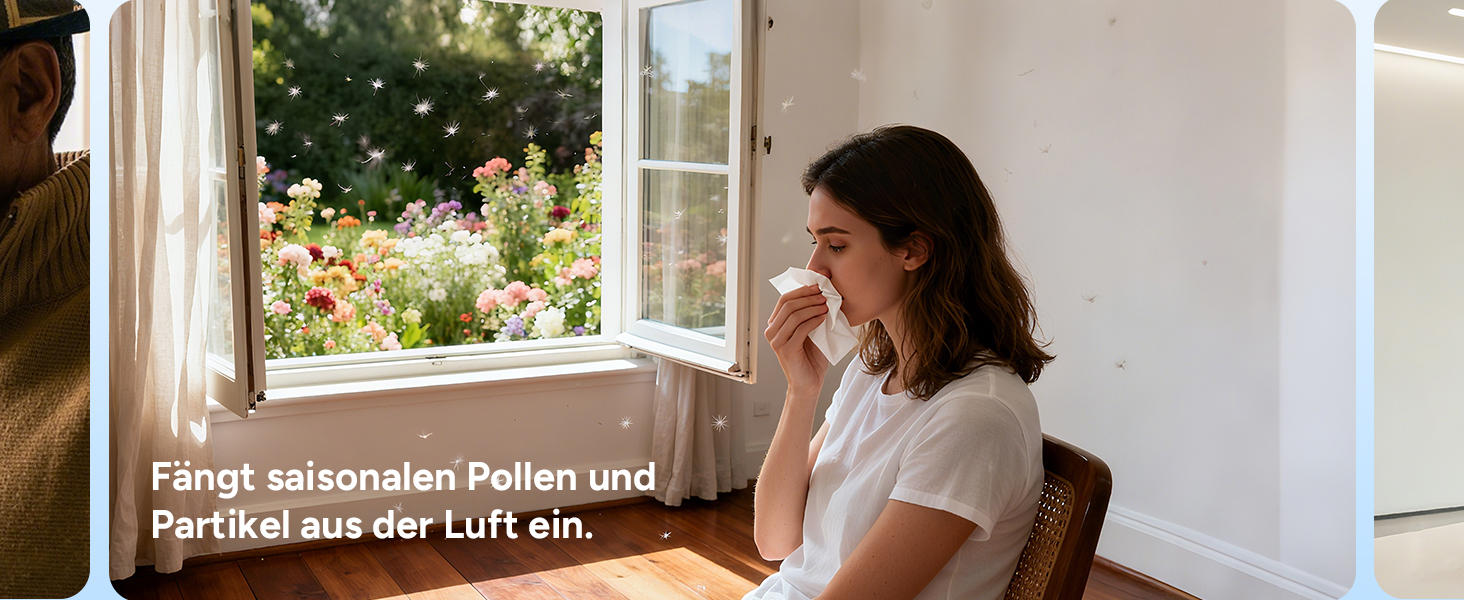 Повітряочисник DR.PREPARE для алергіків: тихий, енергоефективний, HEPA фільтр, видаляє 99,97% пилу та плісняви, миючий попередній фільтр, 15dB, режим сну, для спальні та офісу